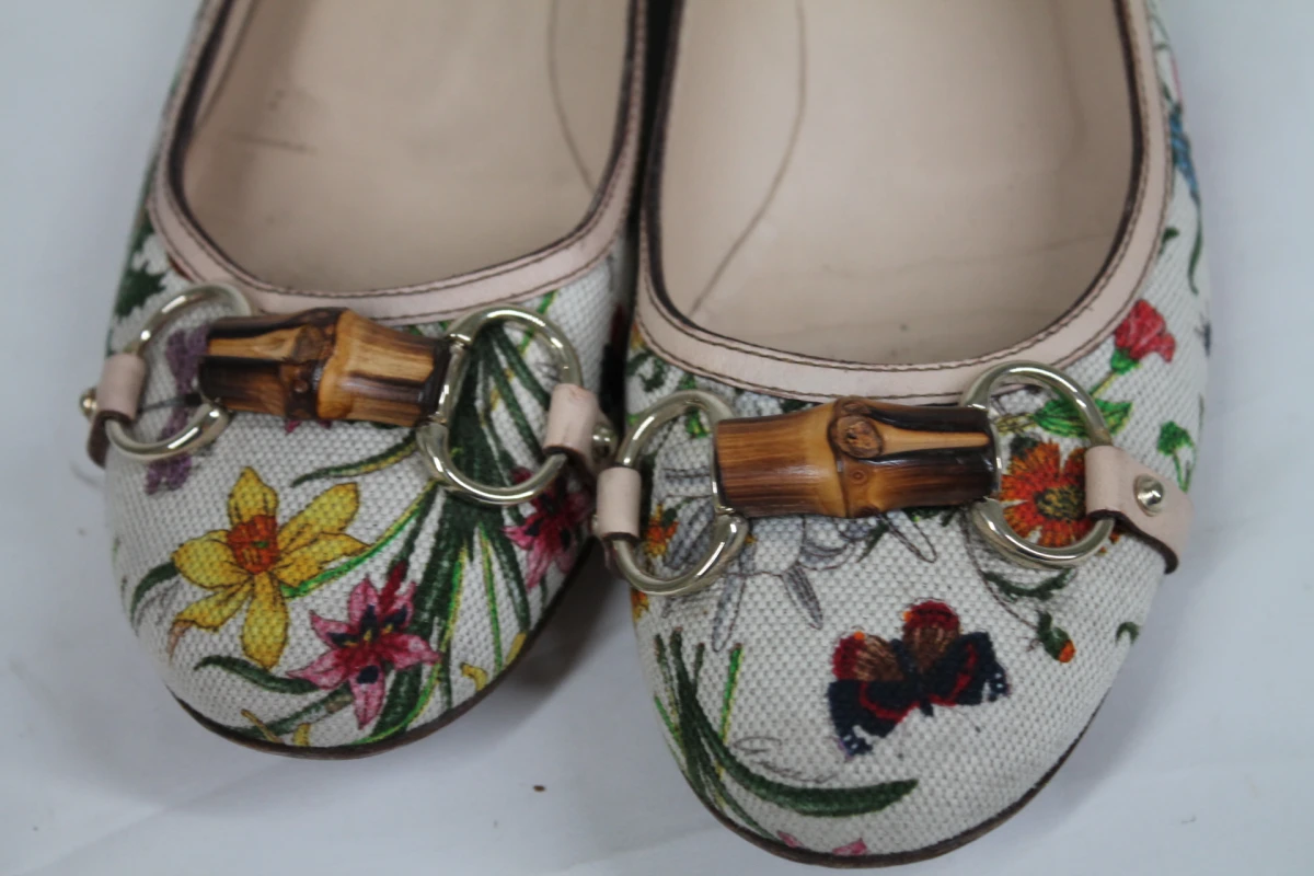 Gucci Flora Bamboo Horsebit ballerina's - Maat 39