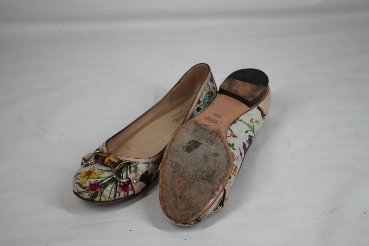 Gucci Flora Bamboo Horsebit ballerina's - Maat 39