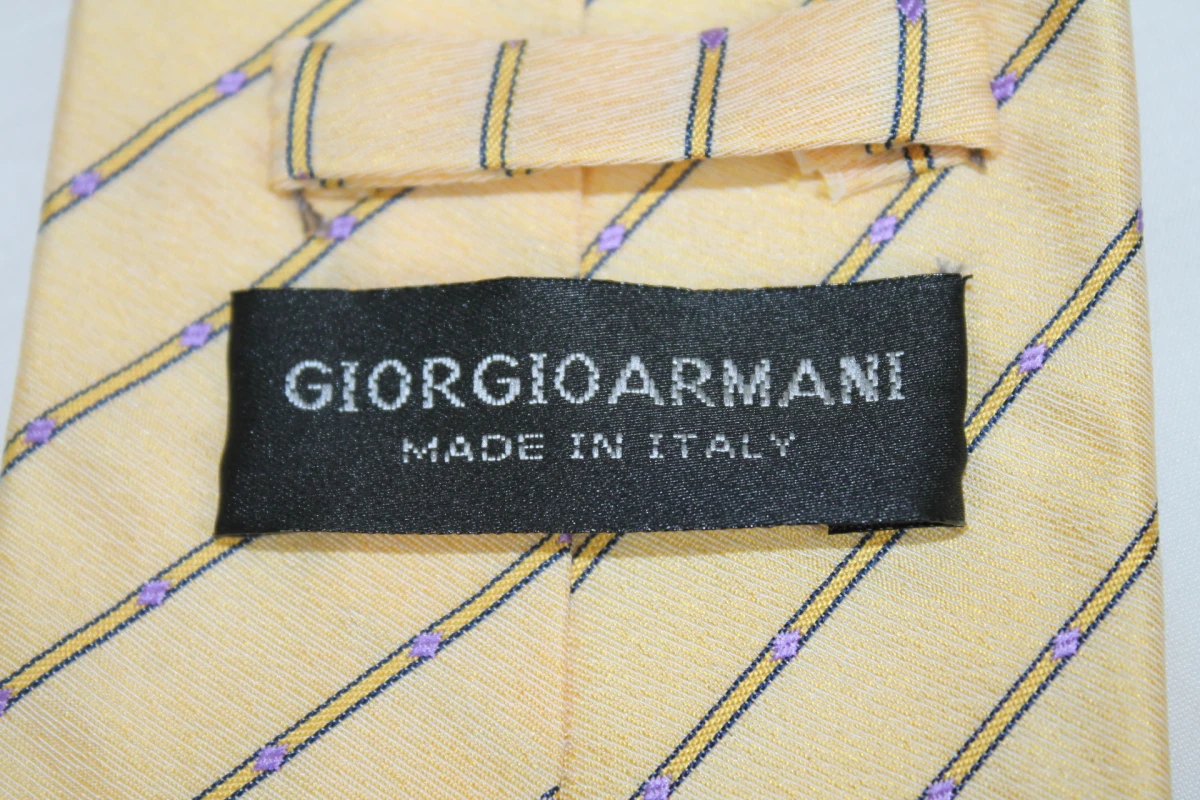 Klassieke geel gestreepte stropdas (Giorgio Armani)