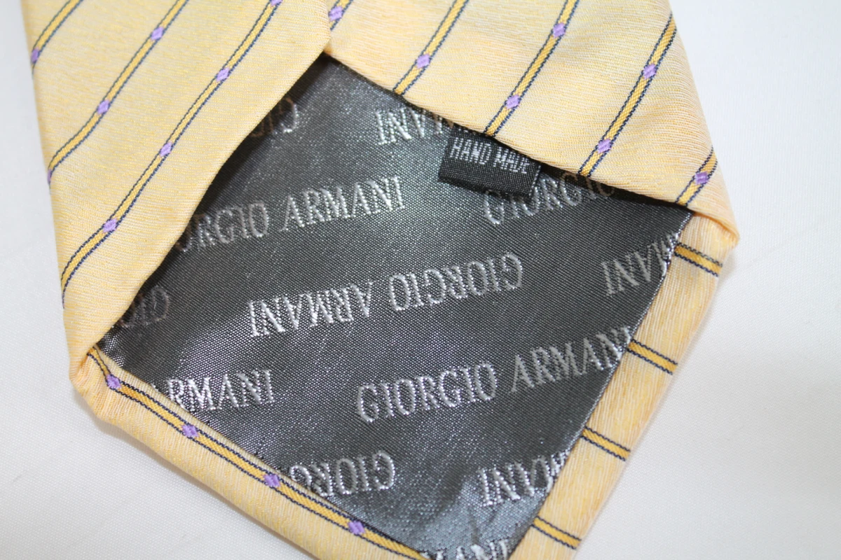 Klassieke geel gestreepte stropdas (Giorgio Armani)