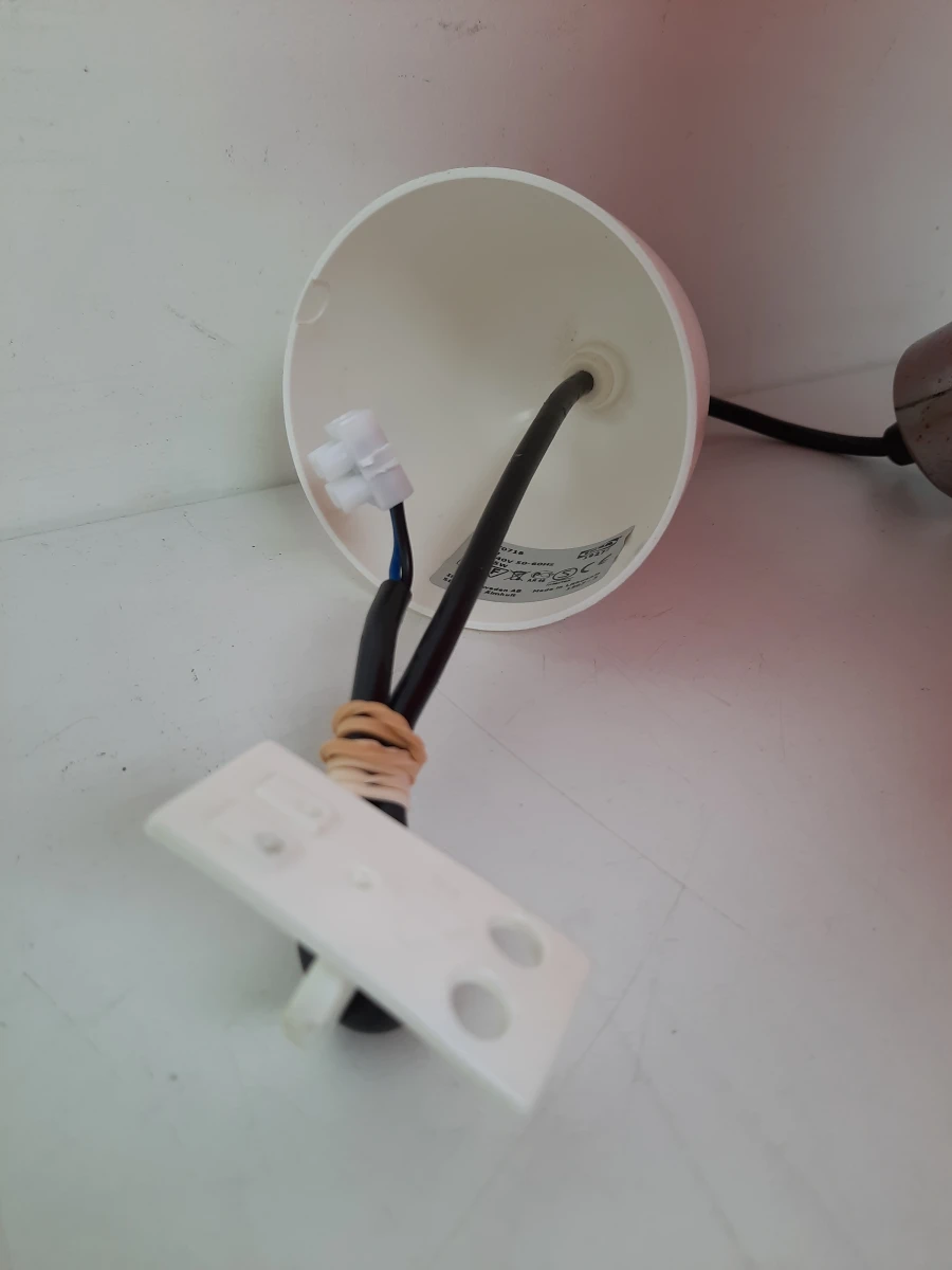 Retro Rode Hanglamp / Koepellamp met Glazen Diffuser – Vintage Look