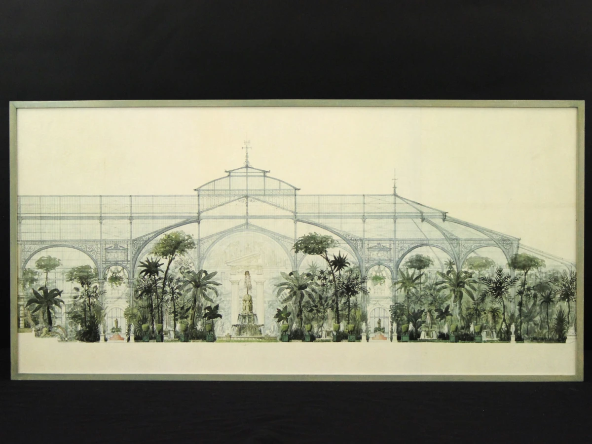 Adrien Chanel "Prix de Rome"1877  ingelijste architectuurprint