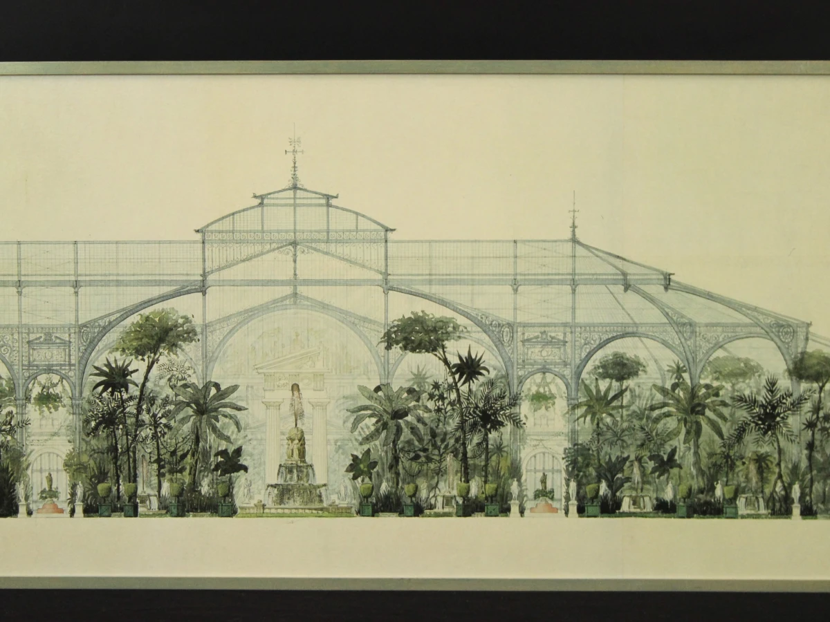 Adrien Chanel "Prix de Rome"1877  ingelijste architectuurprint