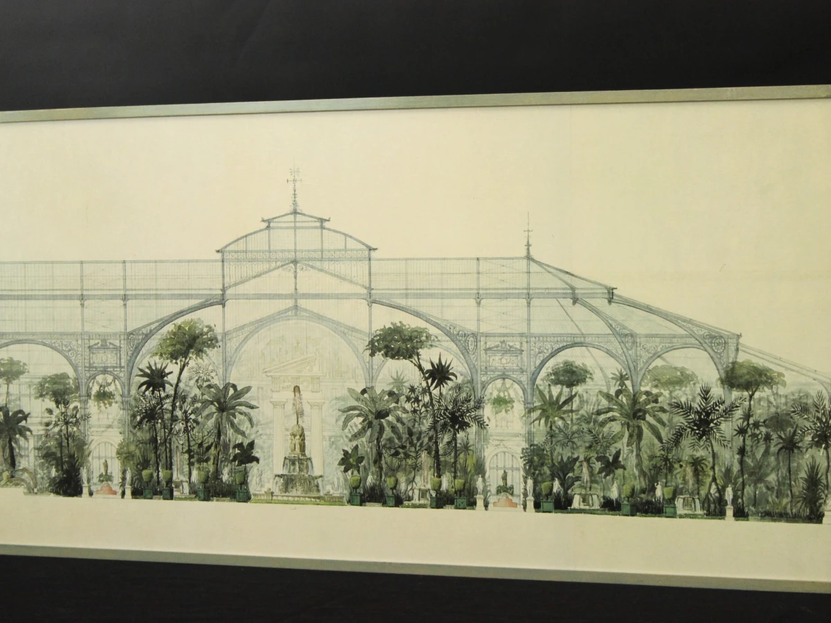 Adrien Chanel "Prix de Rome"1877  ingelijste architectuurprint