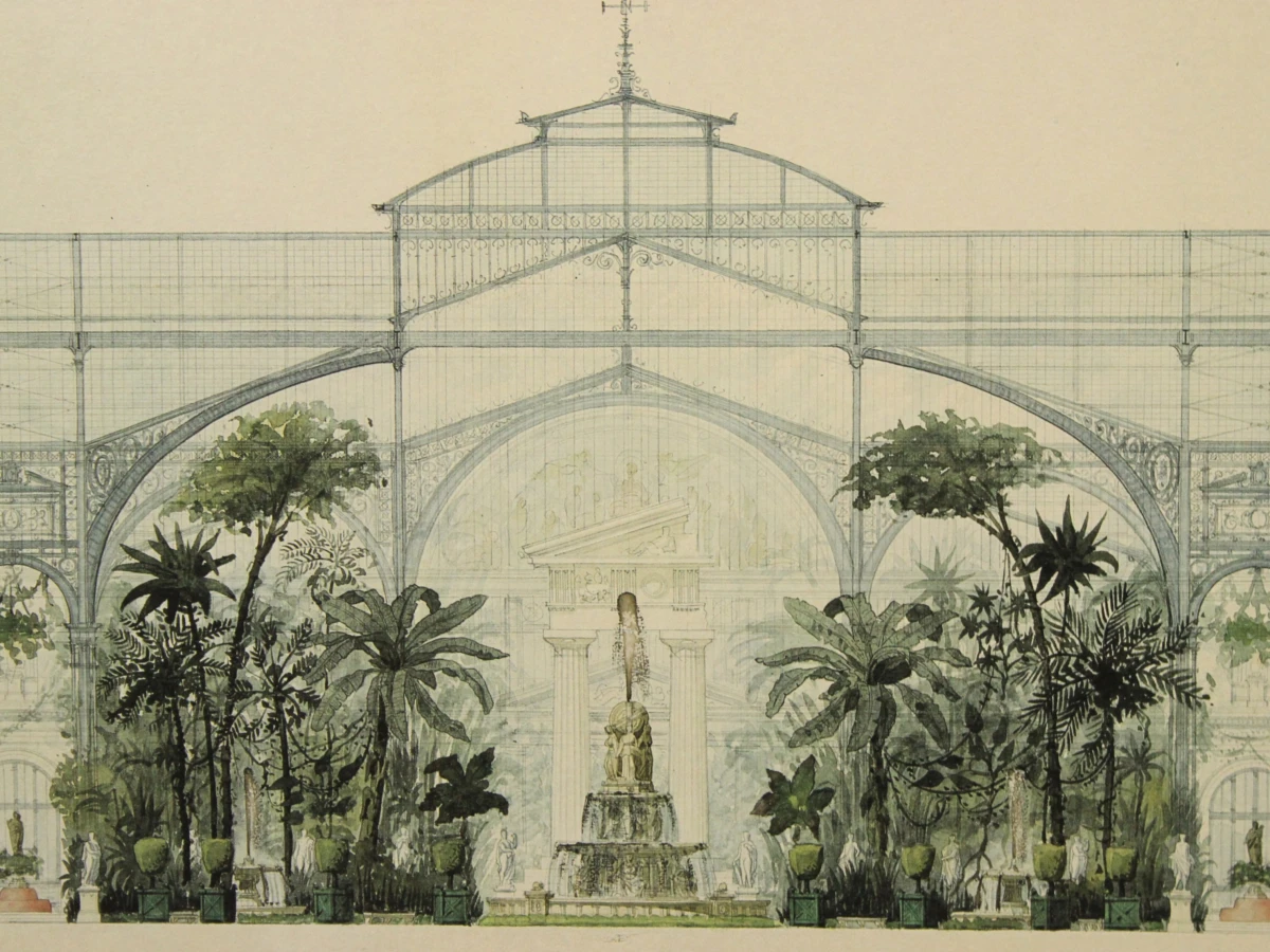 Adrien Chanel "Prix de Rome"1877  ingelijste architectuurprint
