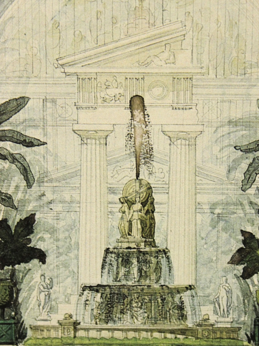 Adrien Chanel "Prix de Rome"1877  ingelijste architectuurprint