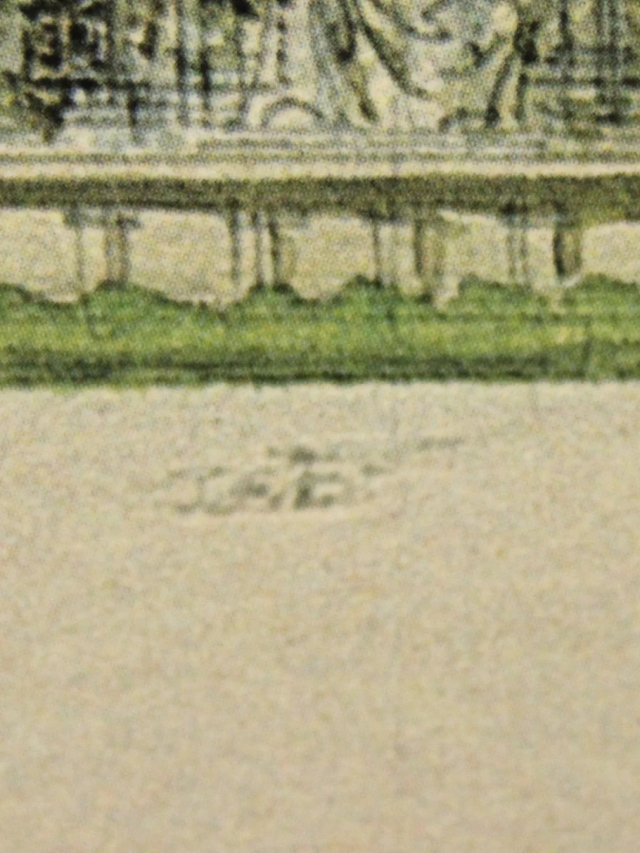 Adrien Chanel "Prix de Rome"1877  ingelijste architectuurprint