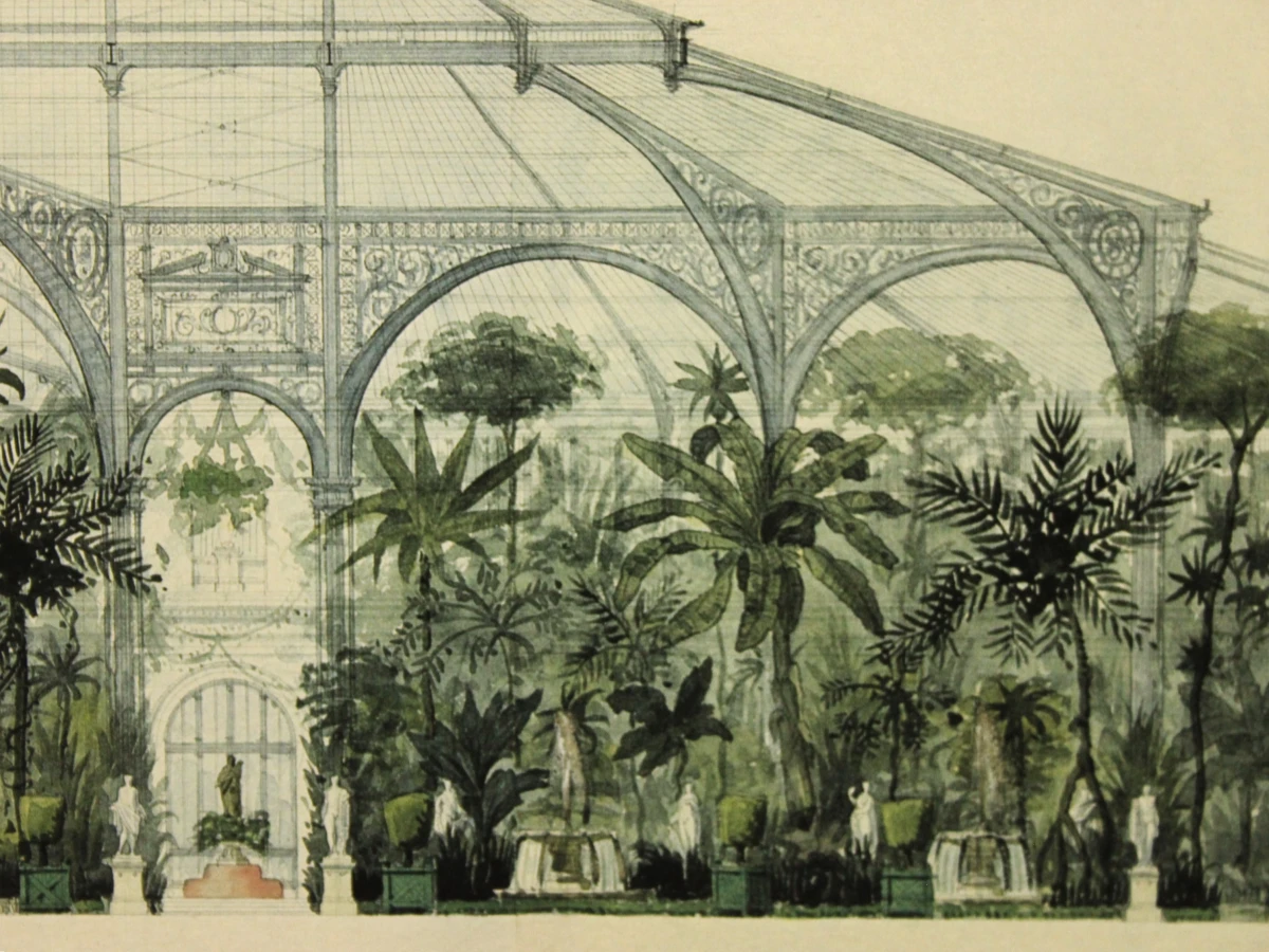 Adrien Chanel "Prix de Rome"1877  ingelijste architectuurprint
