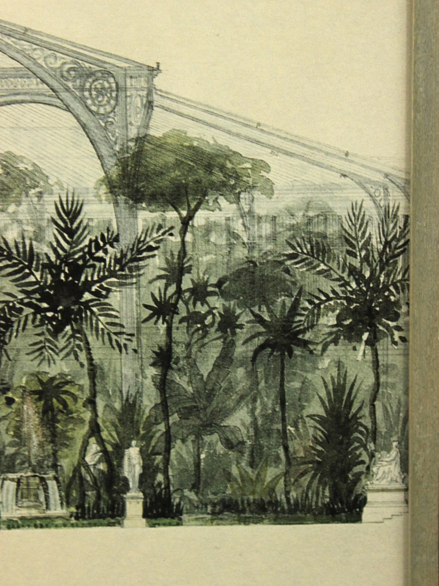 Adrien Chanel "Prix de Rome"1877  ingelijste architectuurprint