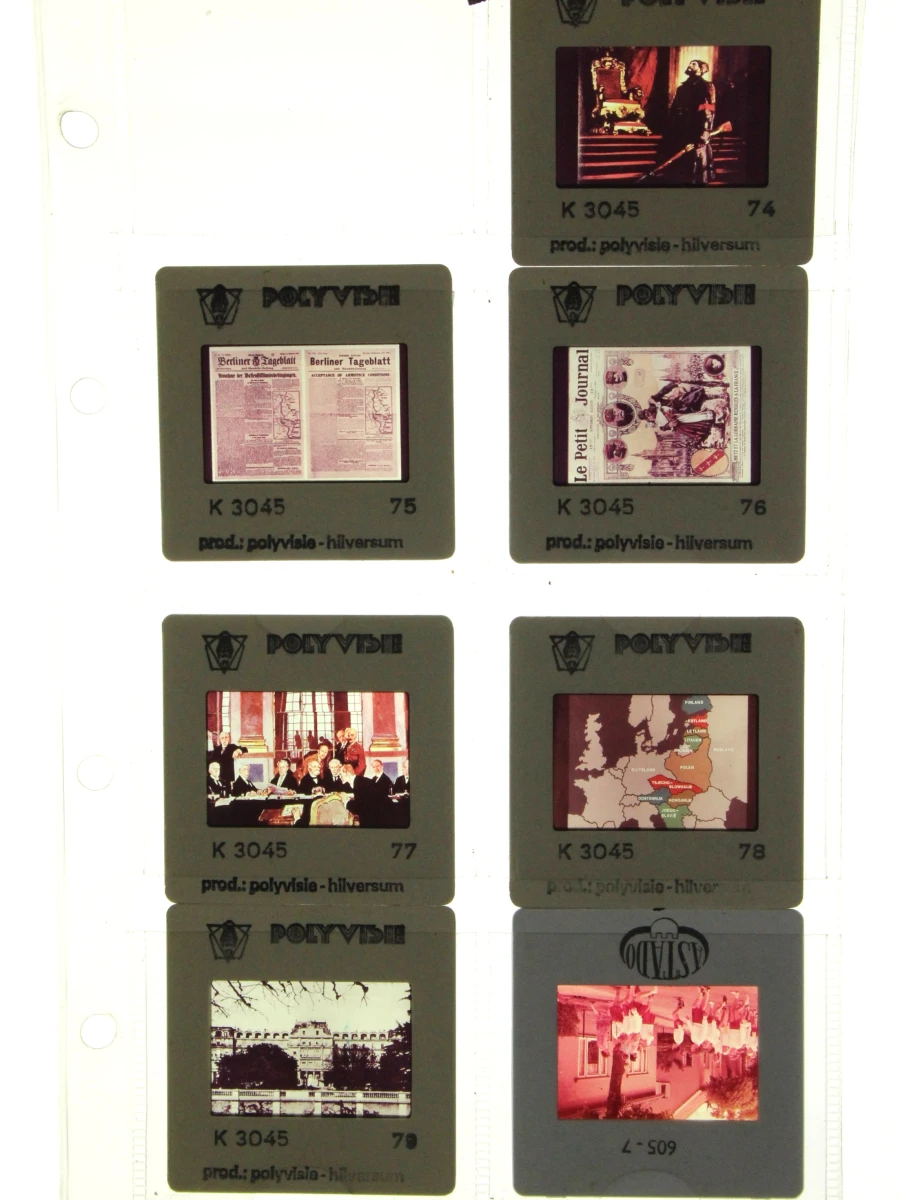 Collectie dia's met bewaardoos en albums