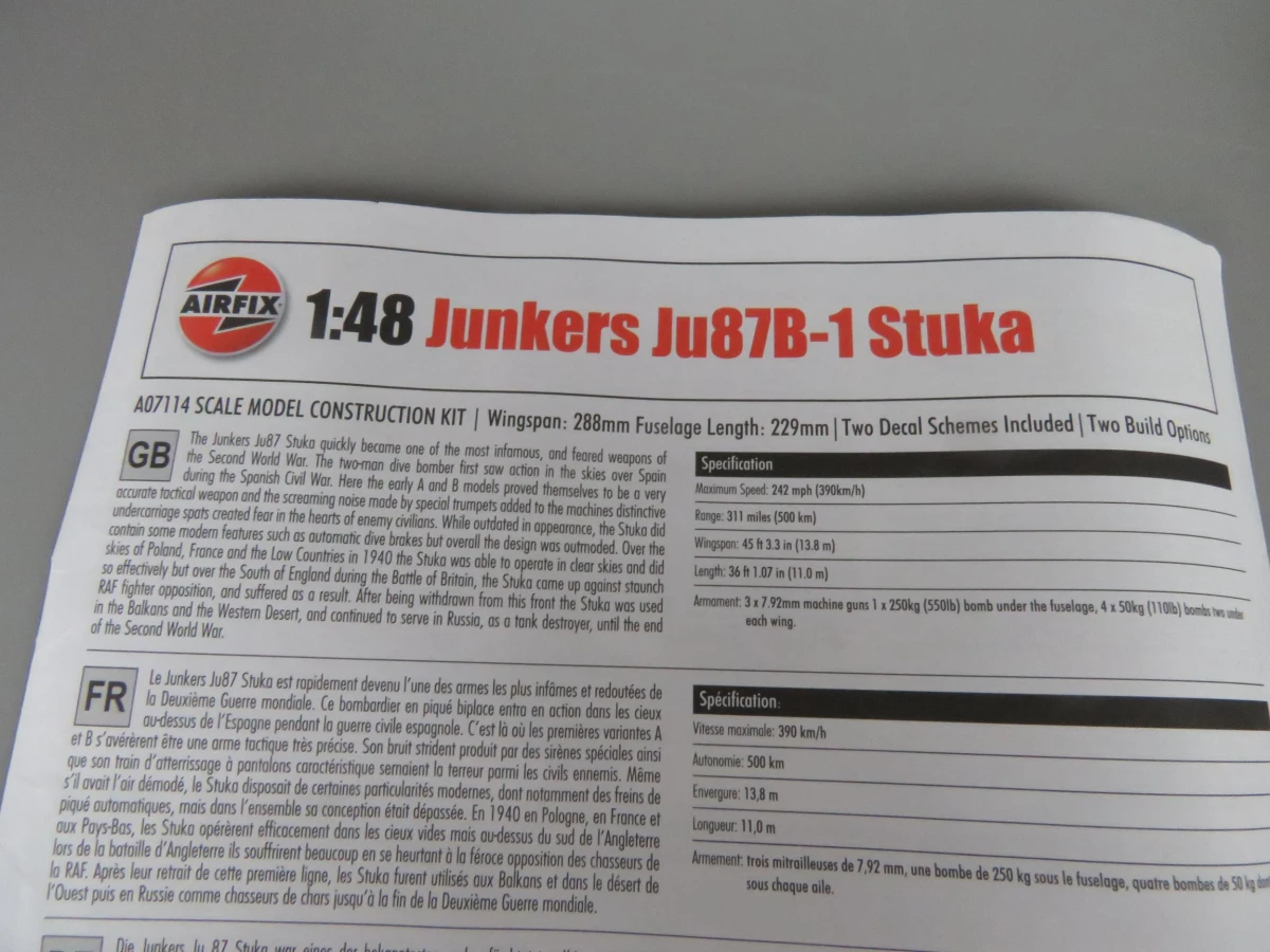 Modelbouw Junkers Ju87B-1 Stuka