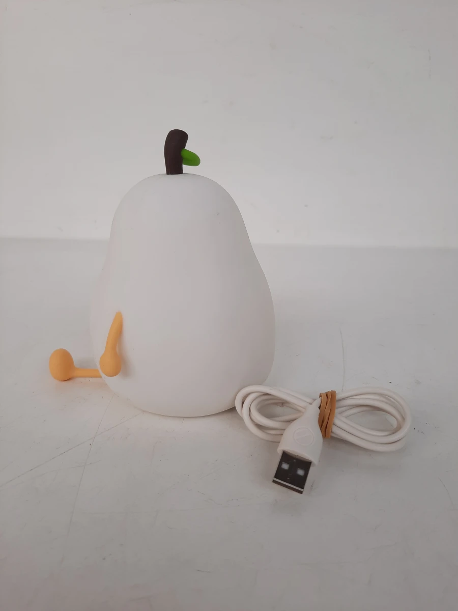 Siliconen LED Nachtlampje Peer – Oplaadbaar met Timer (Kinderkamer)