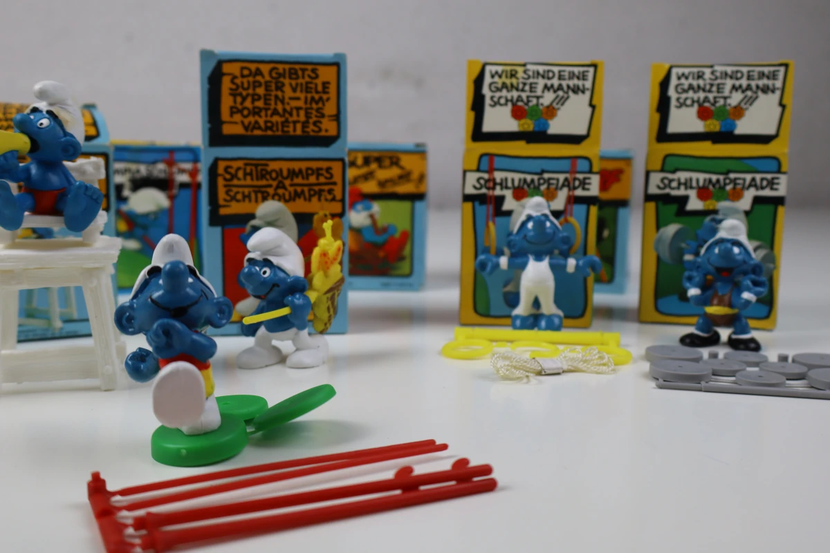 Set vintage Smurfen figuren met originele doosjes
