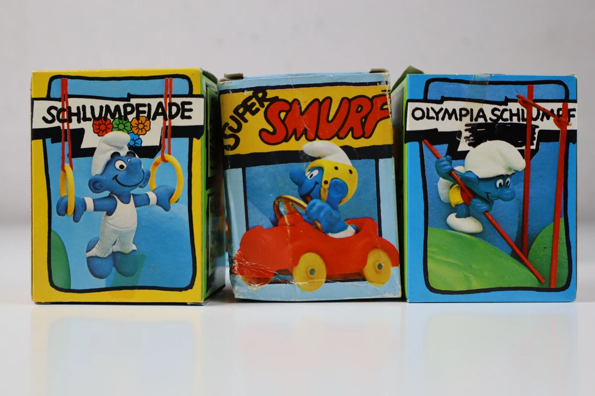 Set vintage Smurfen figuren met originele doosjes