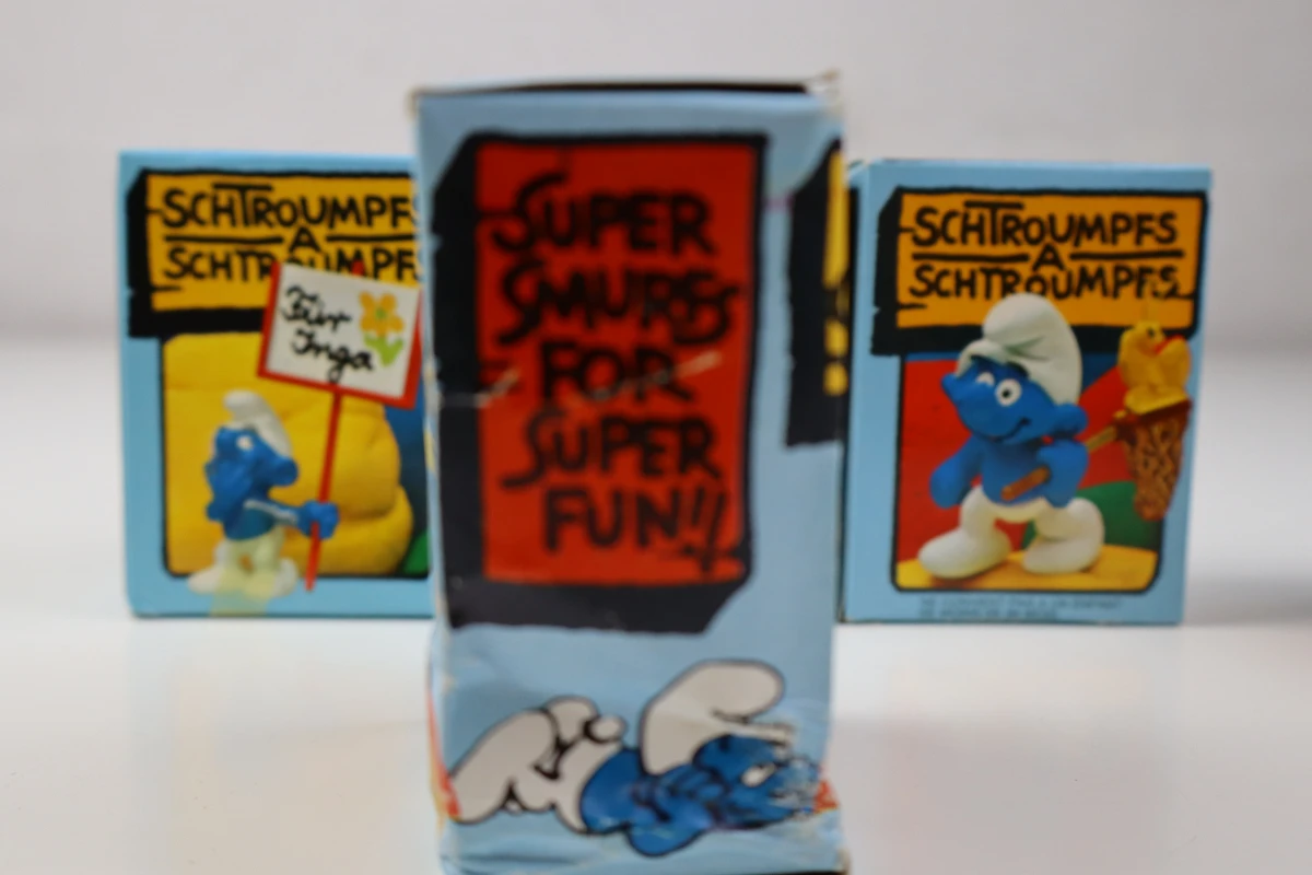 Set vintage Smurfen figuren met originele doosjes