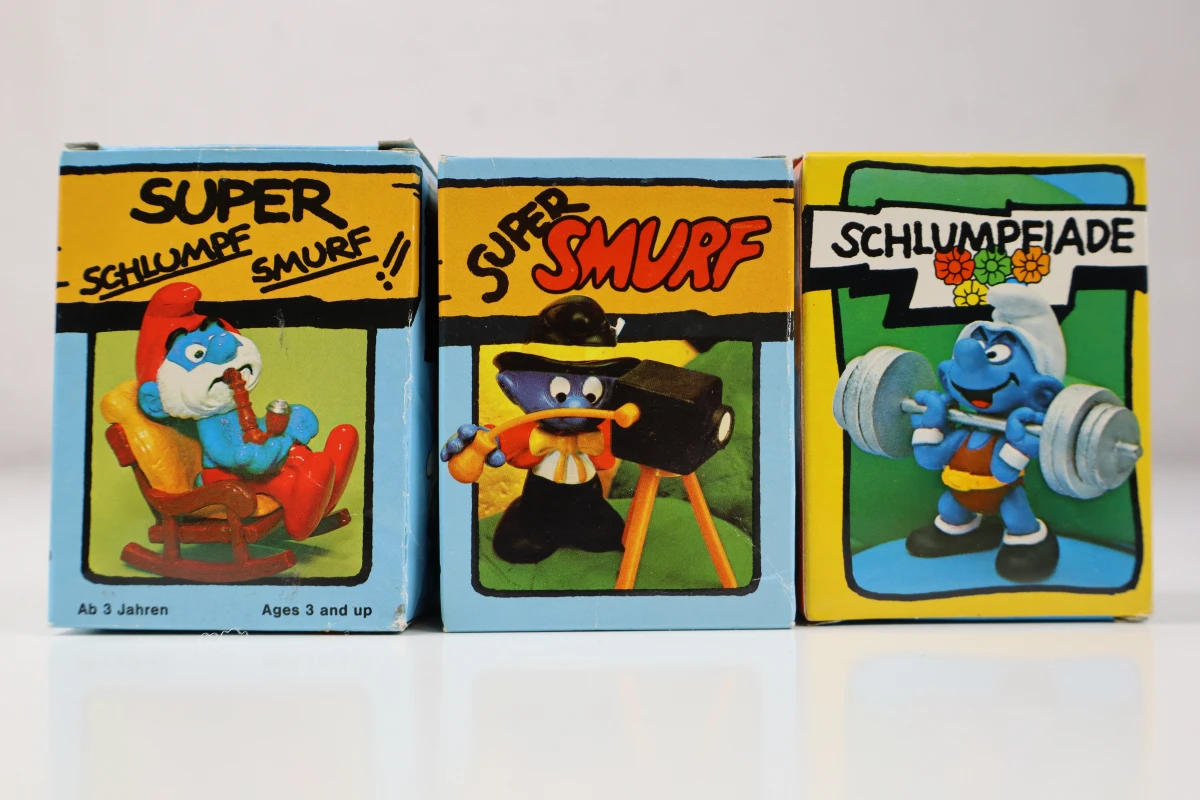 Set vintage Smurfen figuren met originele doosjes