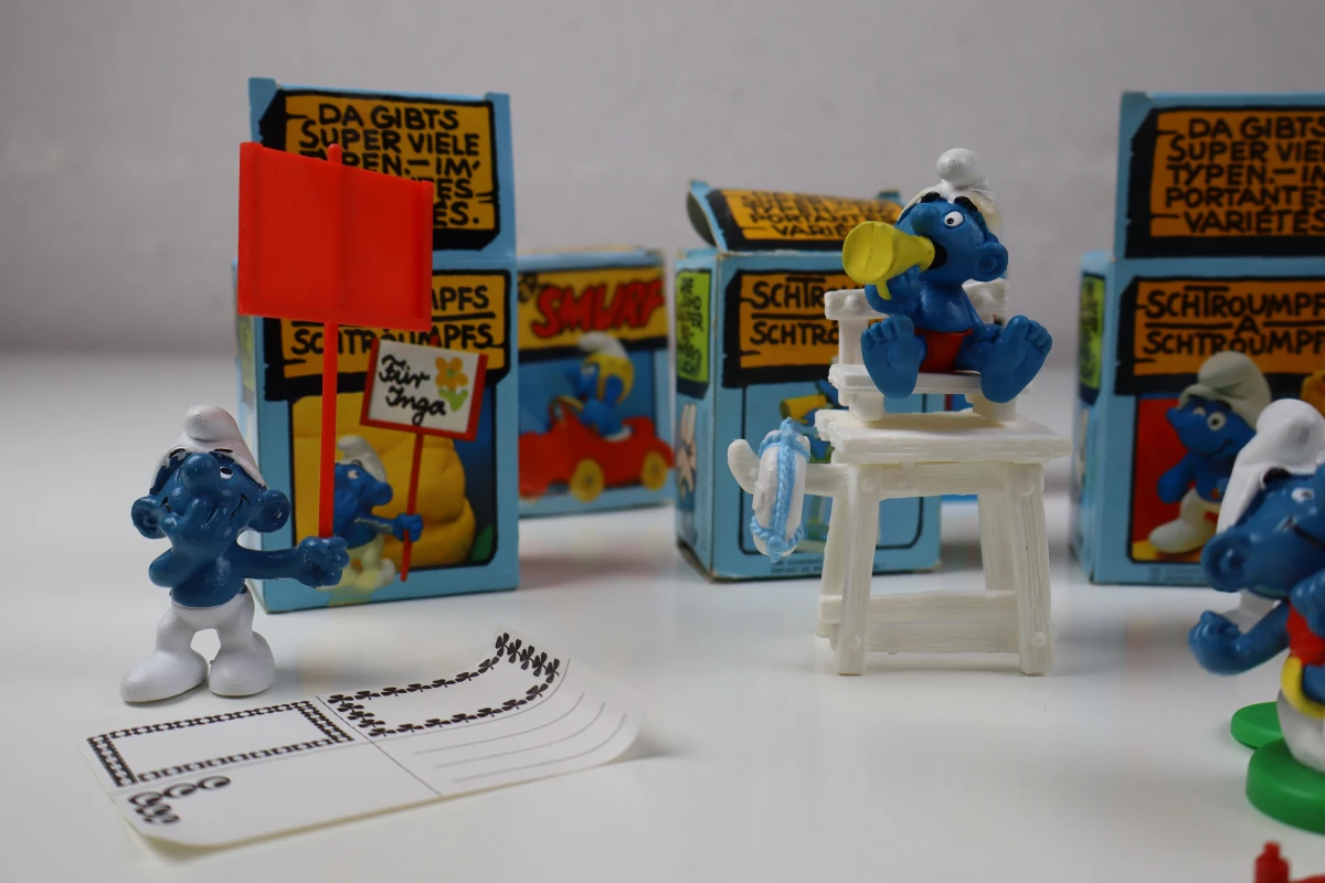 Set vintage Smurfen figuren met originele doosjes