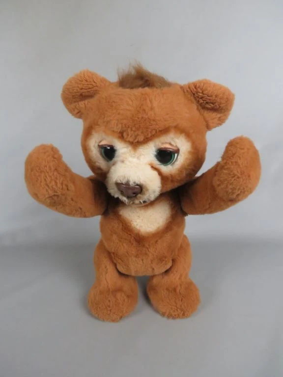 Vintage teddybeer met geluiden en zachte vacht