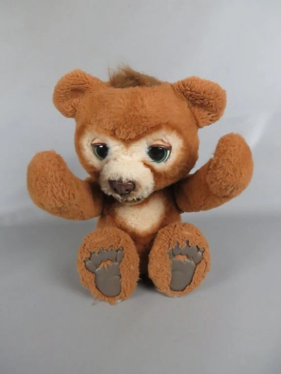 Vintage teddybeer met geluiden en zachte vacht