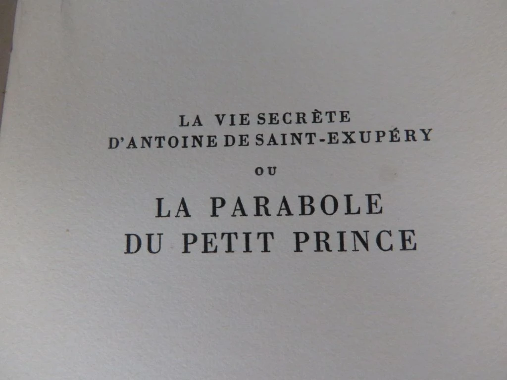 Boek La Vie Secrète d'Antoine de Saint-Exupéry uit 1950