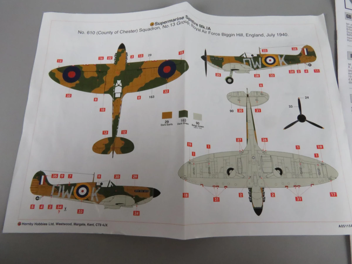 Modelbouw Supermarine spitfire Mk.I