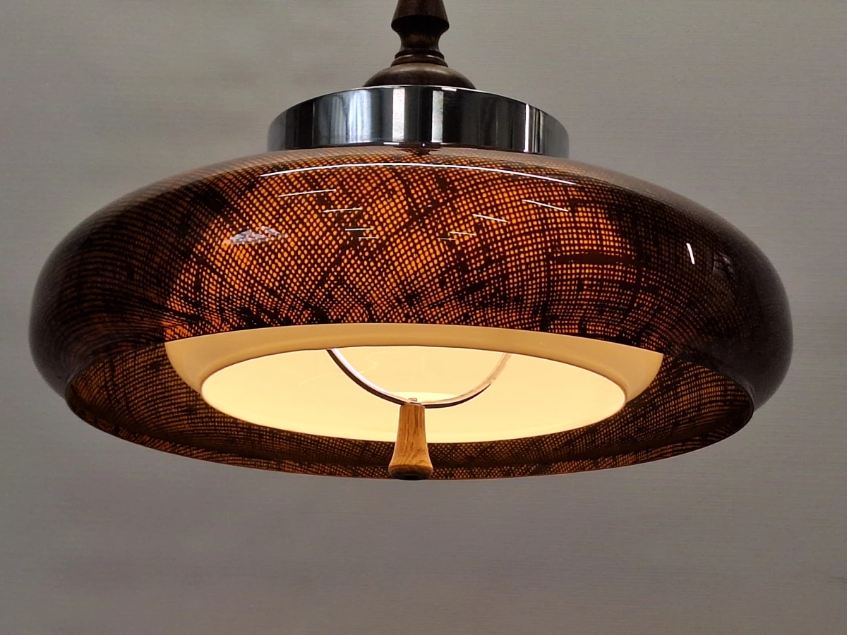 Iconische Space Age hanglamp - futuristisch designicoon met Italiaans Rolly katrolsysteem