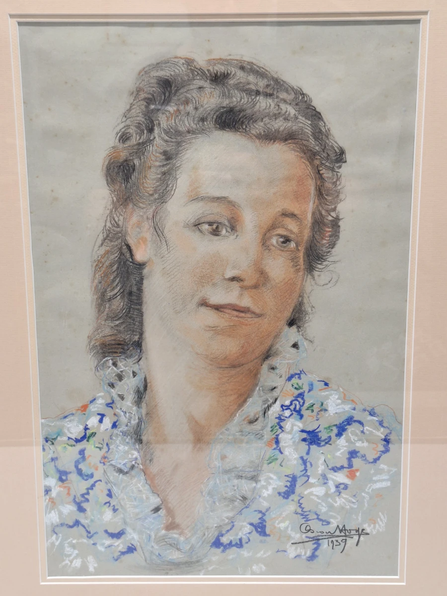 Damesportret in pastel - Oscar Hoge - 1939