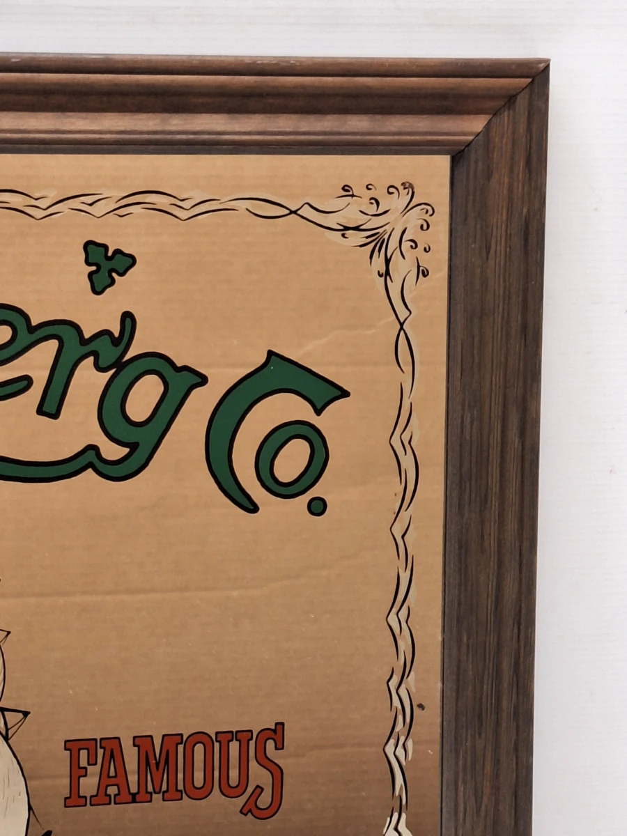 Vintage Carlsberg reclamespiegel met zeilschip