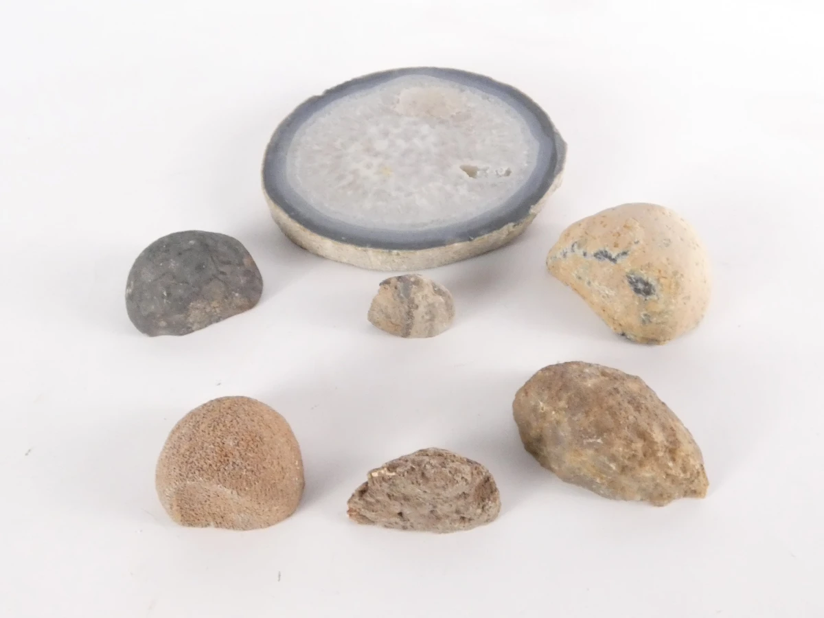 Agaat geodes, -schijven en kaarshouders