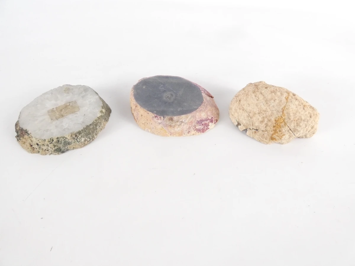 Agaat geodes, -schijven en kaarshouders