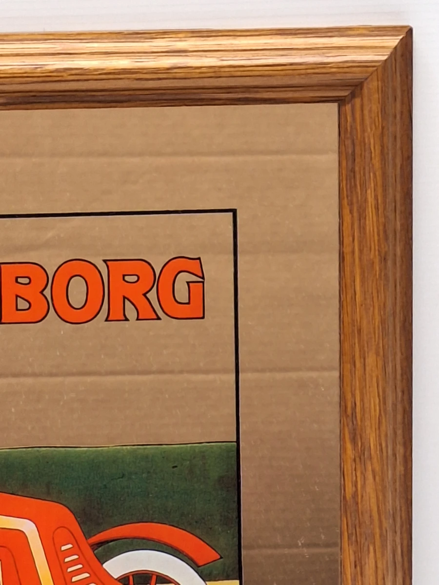 Vintage Tuborg reclamespiegel met rode oldtimer - 1982 - foto 6