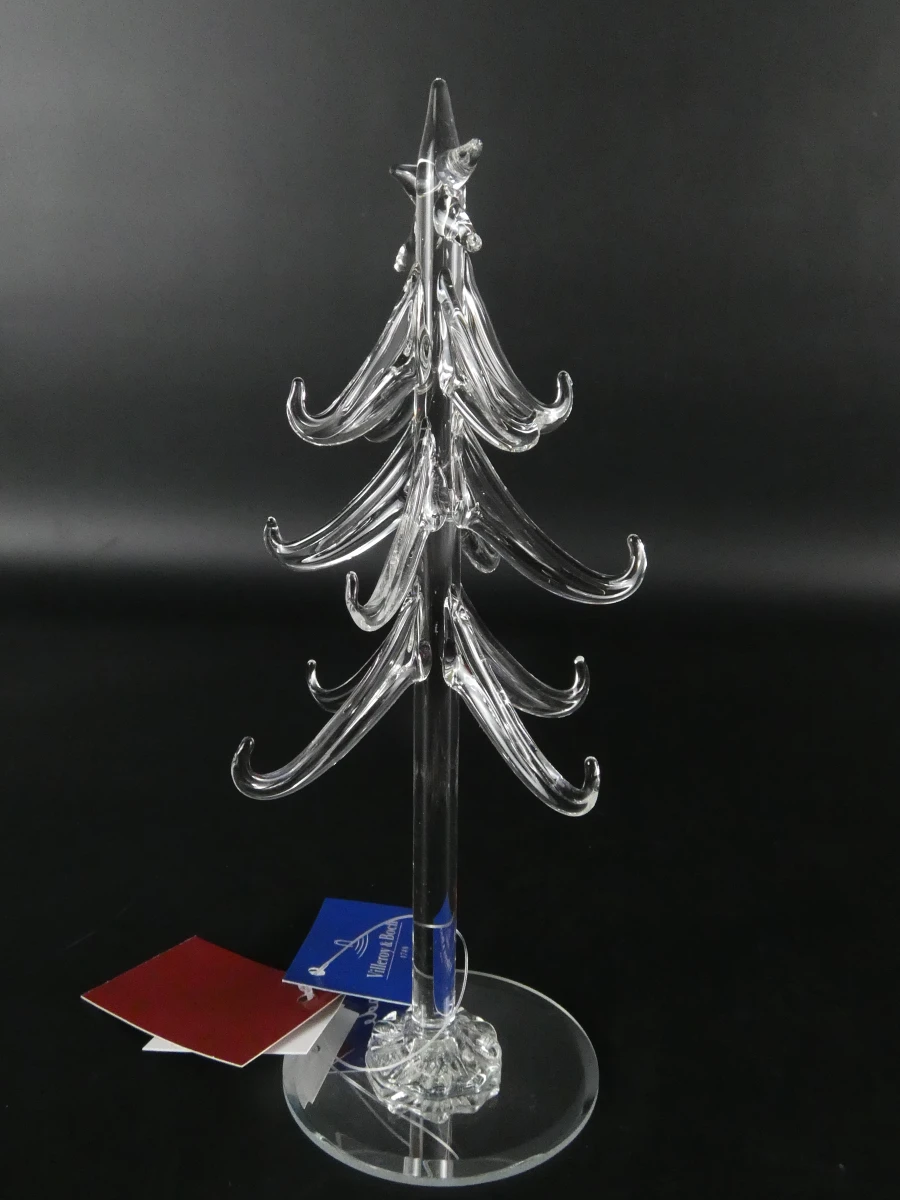 Paar glazen kerstbomen met ornamenten - Villeroy & Boch