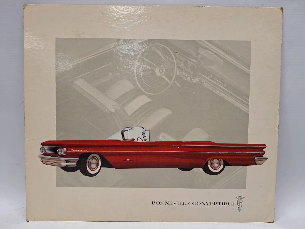 Lot van 5 vintage Pontiac reclameplaten - modeljaar 1960
