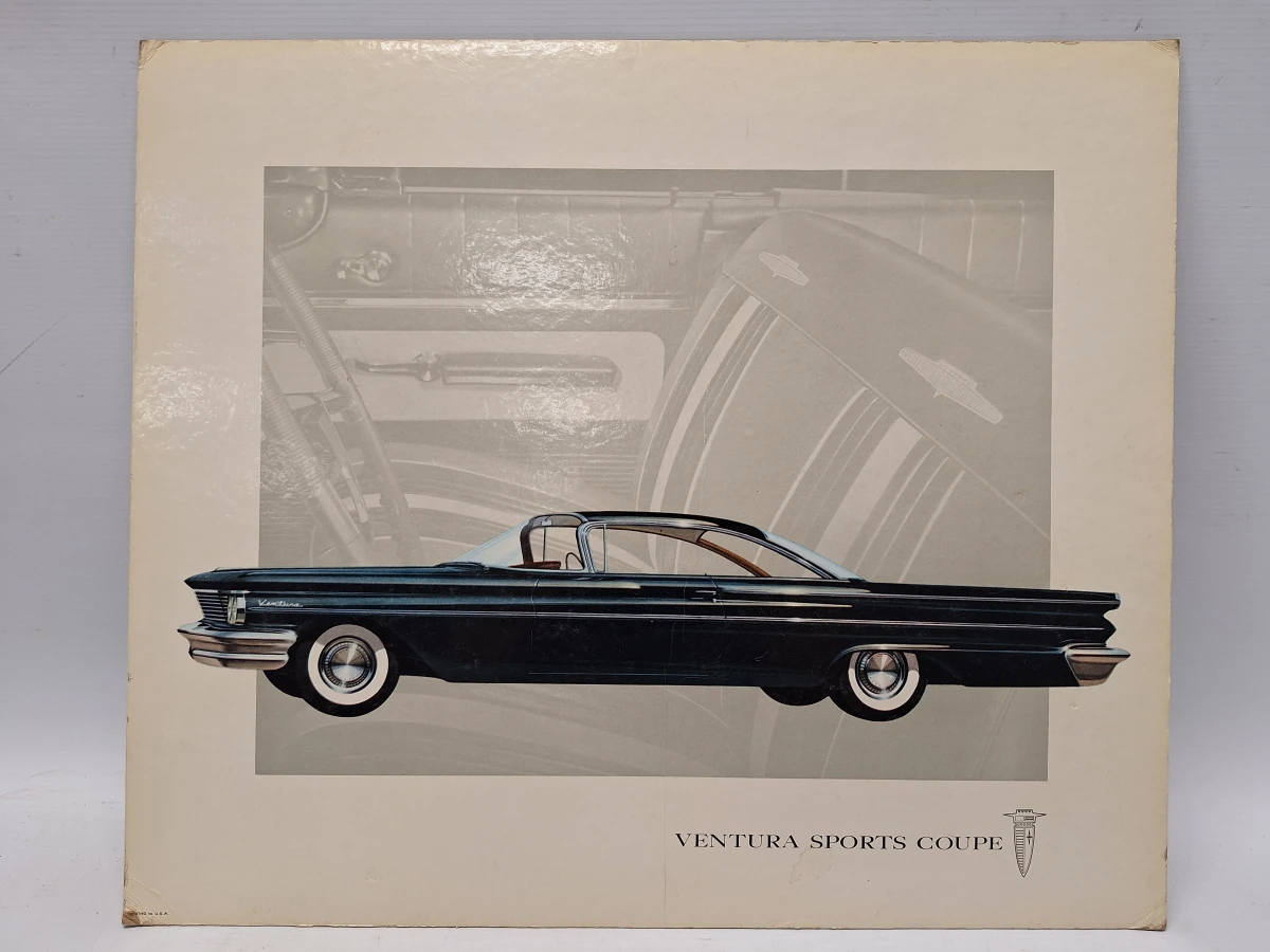 Lot van 5 vintage Pontiac reclameplaten - modeljaar 1960