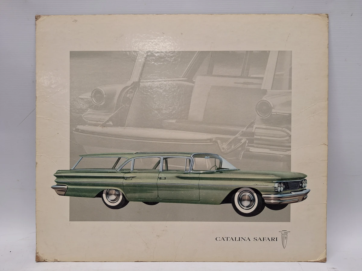 Lot van 5 vintage Pontiac reclameplaten - modeljaar 1960