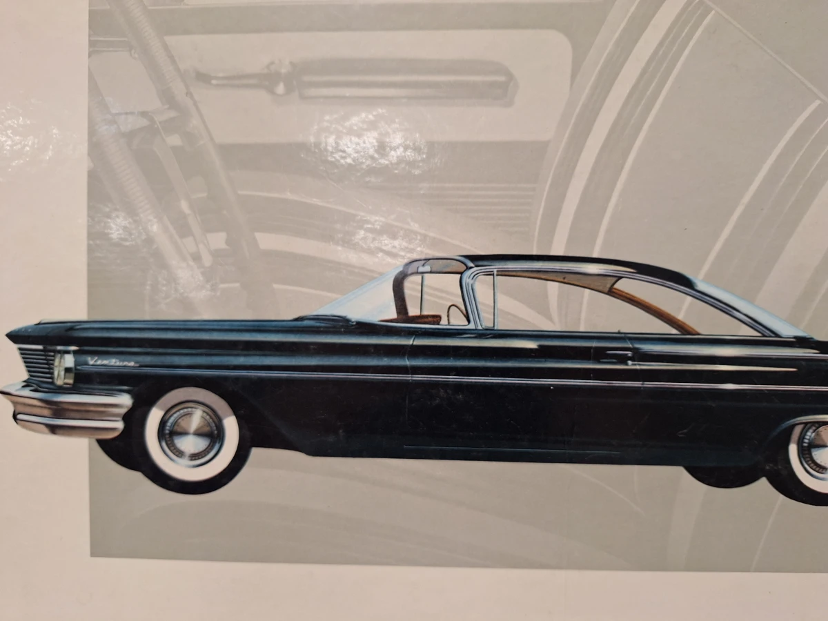 Lot van 5 vintage Pontiac reclameplaten - modeljaar 1960