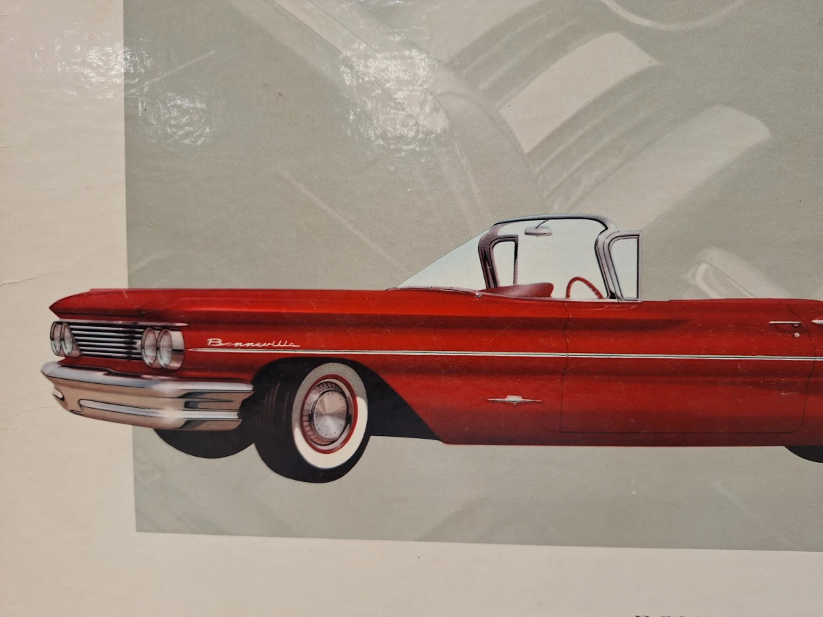 Lot van 5 vintage Pontiac reclameplaten - modeljaar 1960