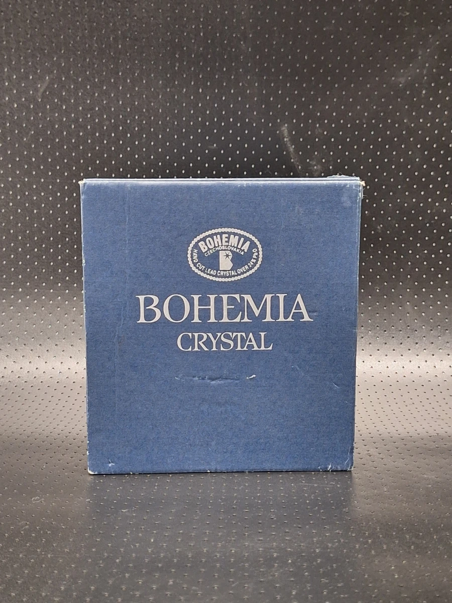 Vintage Bohemia Crystal "Zwarte Vaas" - Exclusieve handgeslepen kristallen designvaas in originele doos - foto 11