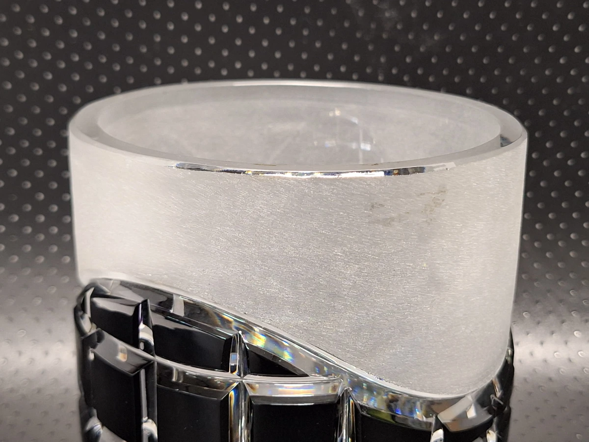 Vintage Bohemia Crystal "Zwarte Vaas" - Exclusieve handgeslepen kristallen designvaas in originele doos - foto 5