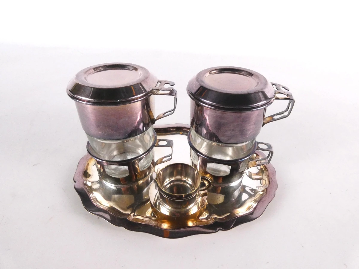 Vintage Duralex koffie setje