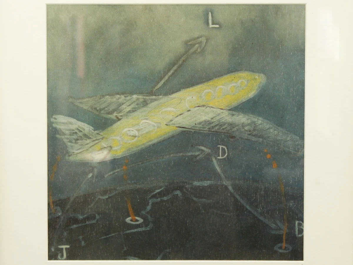 Christian Straetling(°1960) "Flight" gesigneerde Offsetprint naar een originele kleurenlitho E 52/150