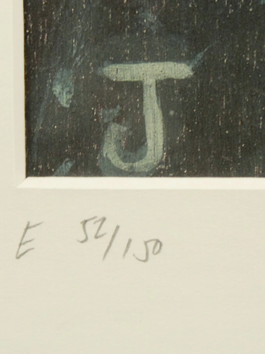 Christian Straetling(°1960) "Flight" gesigneerde Offsetprint naar een originele kleurenlitho E 52/150