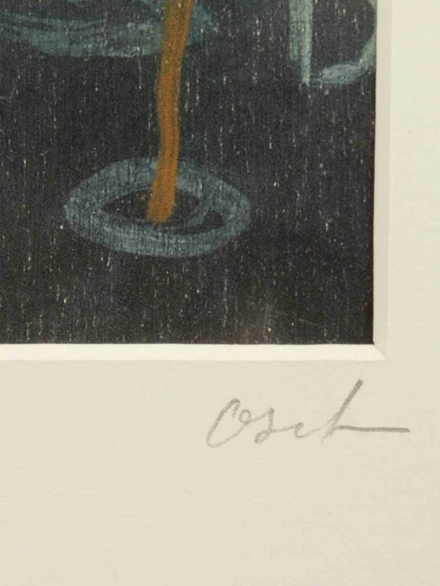 Christian Straetling(°1960) "Flight" gesigneerde Offsetprint naar een originele kleurenlitho E 52/150