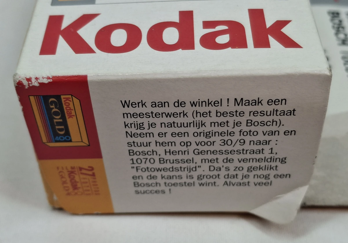 Vintage Bosch Kodak Fun Mini 35 mm wegwerpcamera in originele doos