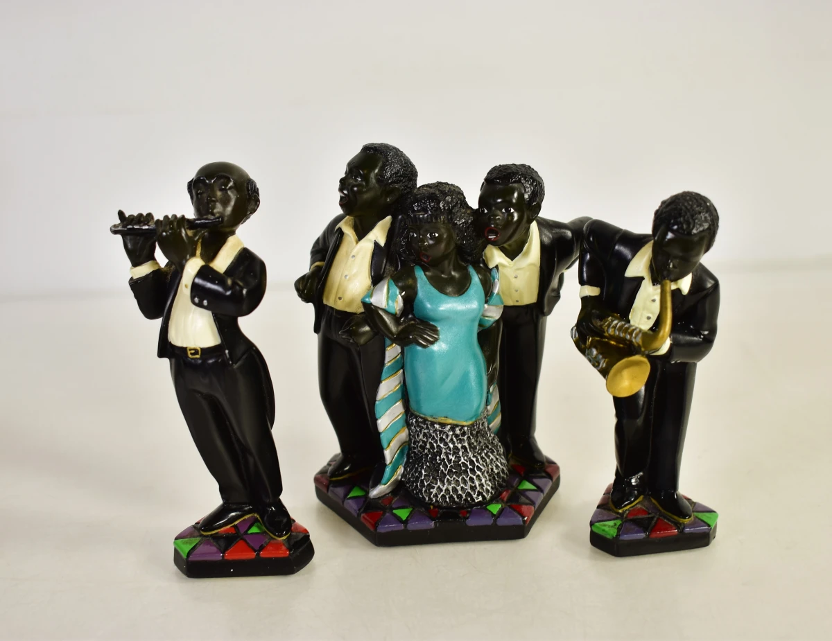 Set van diverse jazzmuzikanten beeldjes - foto 4