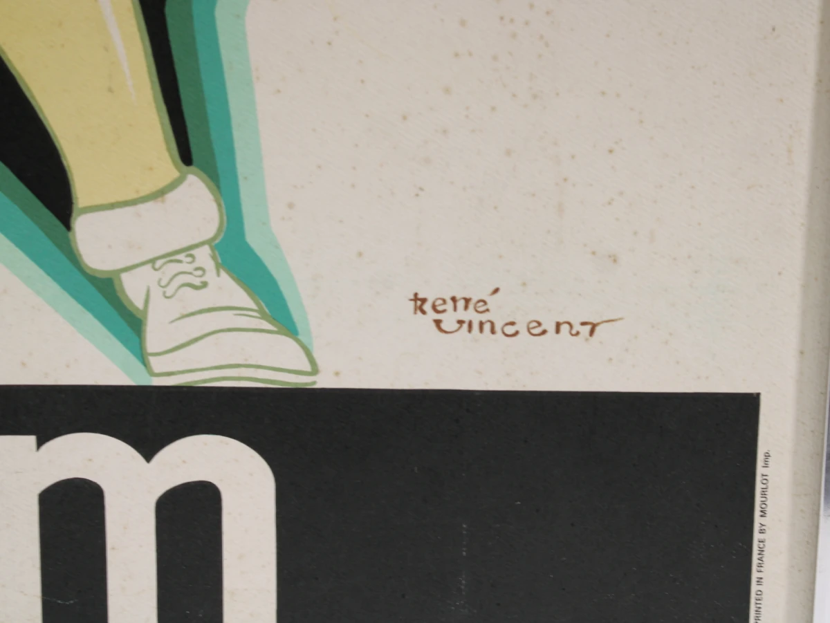 Vintage reclameposter Raquette Ram à la vogue tennis (1980)