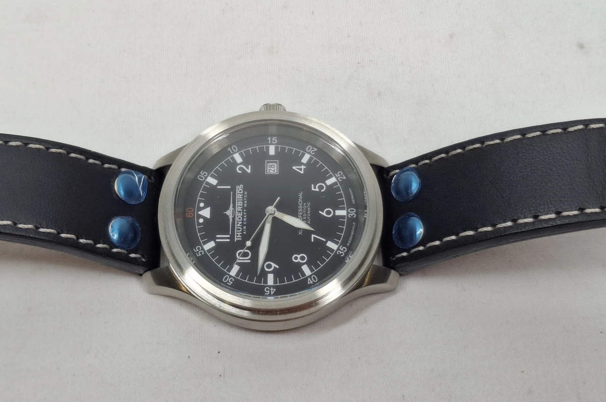 Thunderbirds automatisch herenhorloge met leren band in originele doos