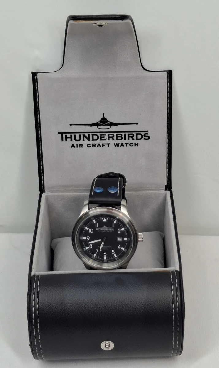 Thunderbirds automatisch herenhorloge met leren band in originele doos