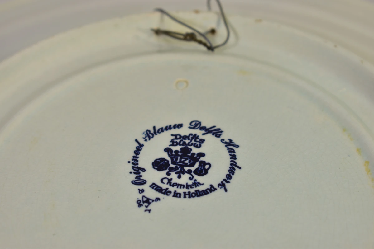 Set van 3 Delfts blauwe wandborden met landelijke taferelen - foto 6