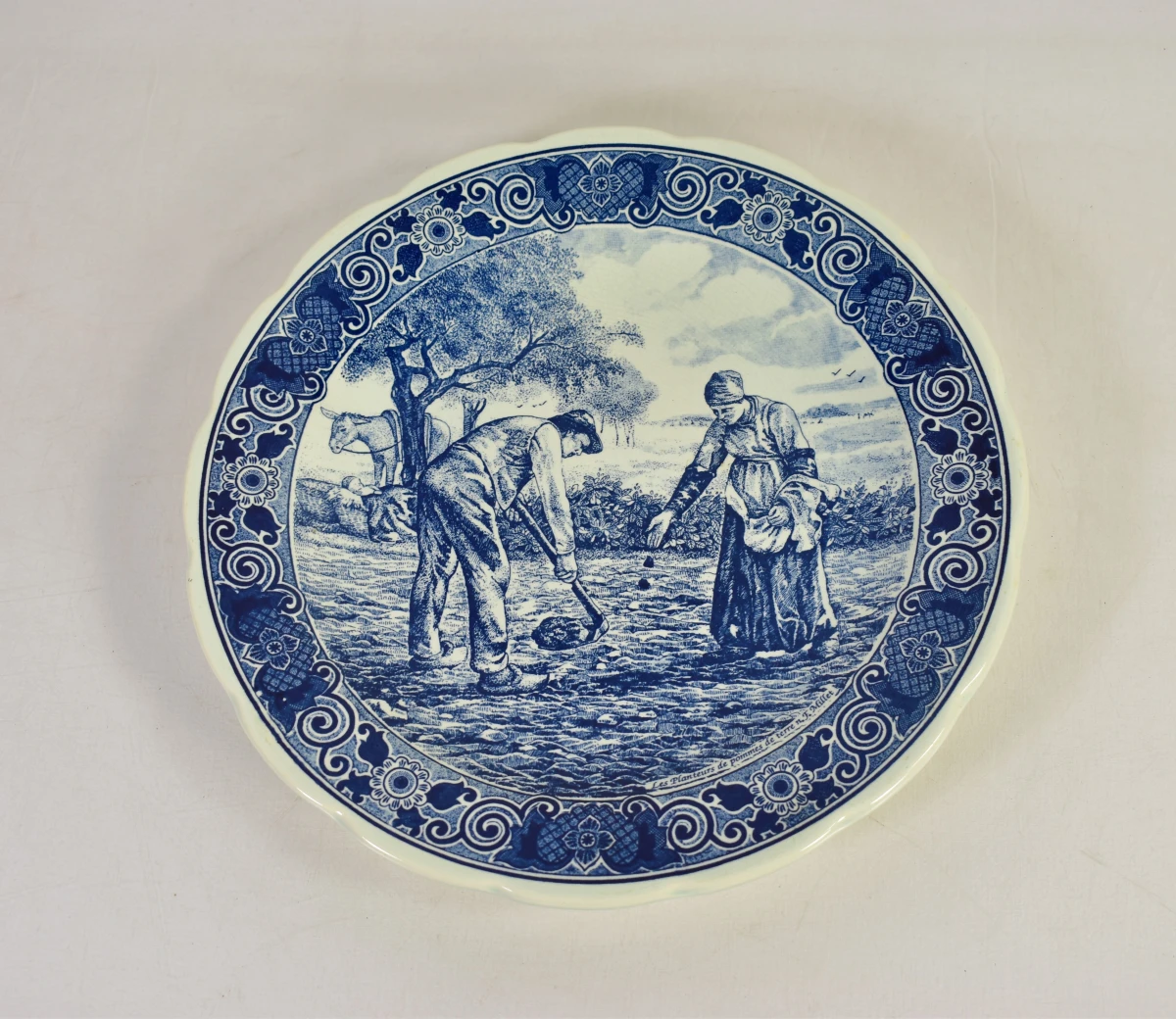 Set van 3 Delfts blauwe wandborden met landelijke taferelen - foto 3